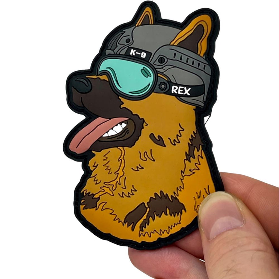 PatchPanel Patriot Pets Rex the Tactical German Shepherd Patch + Sticker