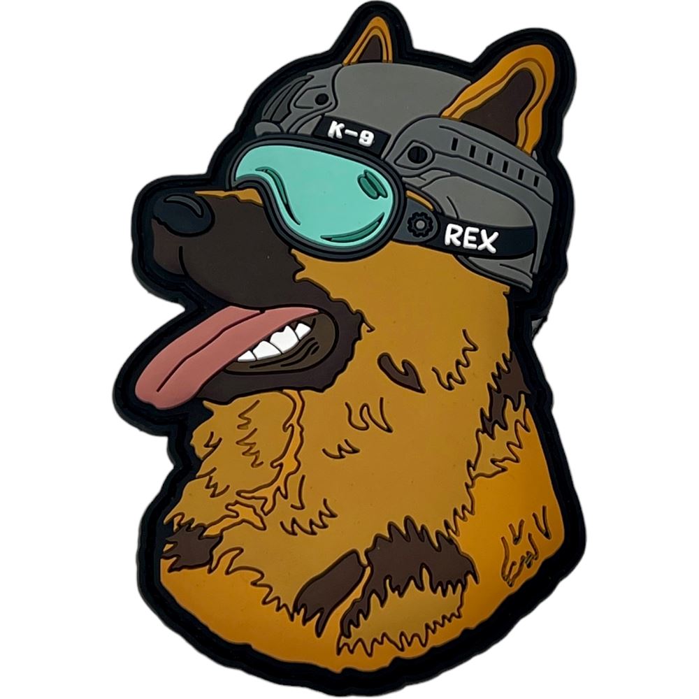 PatchPanel Patriot Pets Rex the Tactical German Shepherd Patch + Sticker