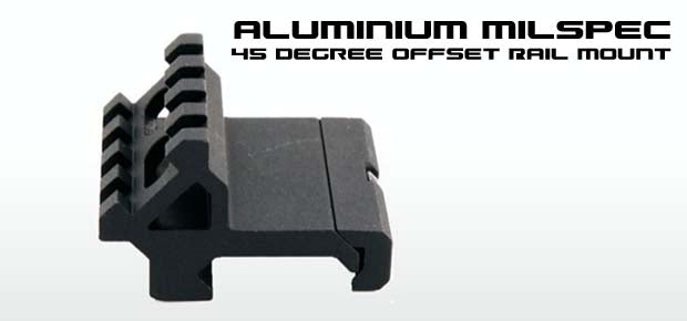 Maxtact 45 Degree Picatinny Offset Rail Mount