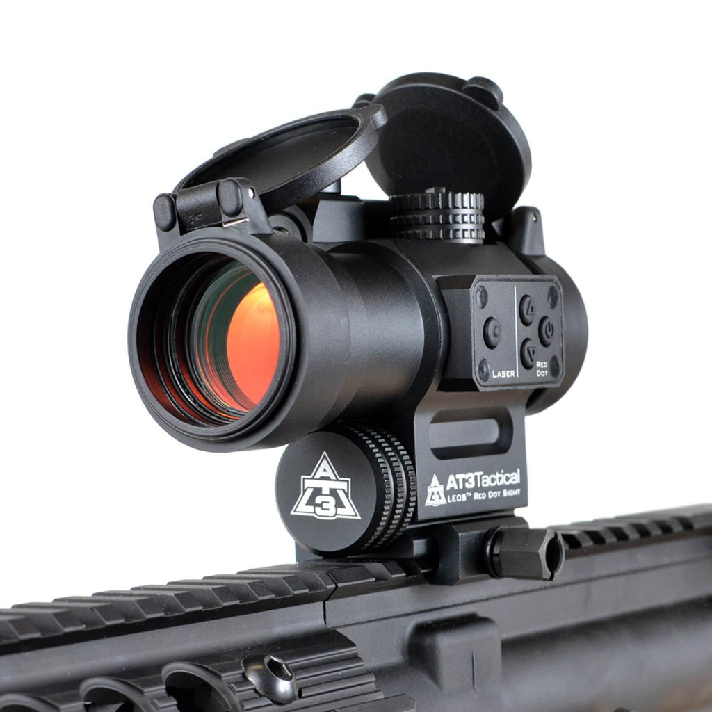 AT3 LEOS Red Dot Sight with Integrated Laser and Riser
