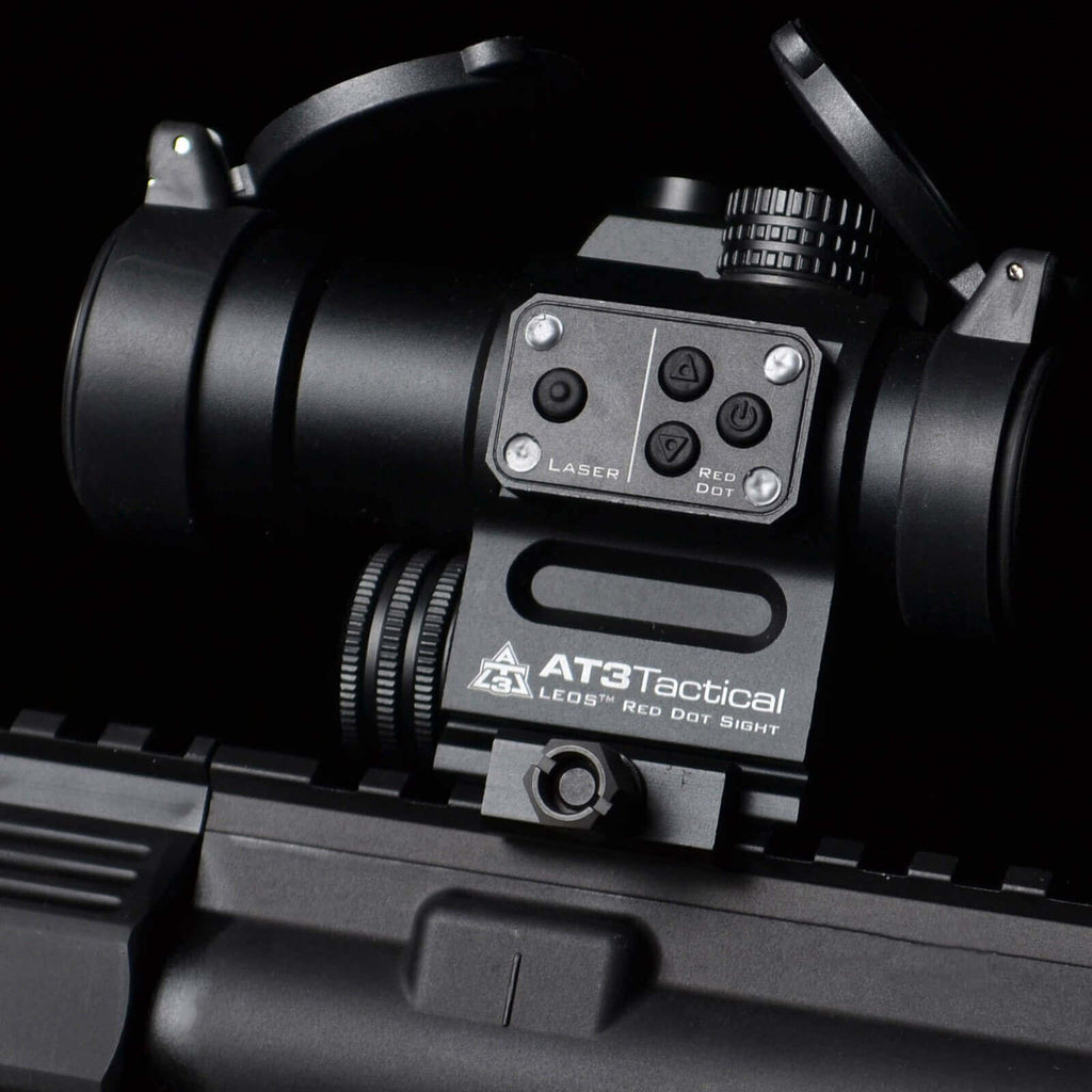 AT3 LEOS Red Dot Sight with Integrated Laser and Riser
