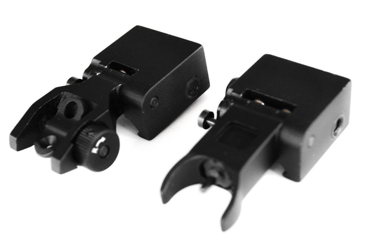 AT3 Pro Series Flip-Up Backup Iron Sights - Front & Rear Set