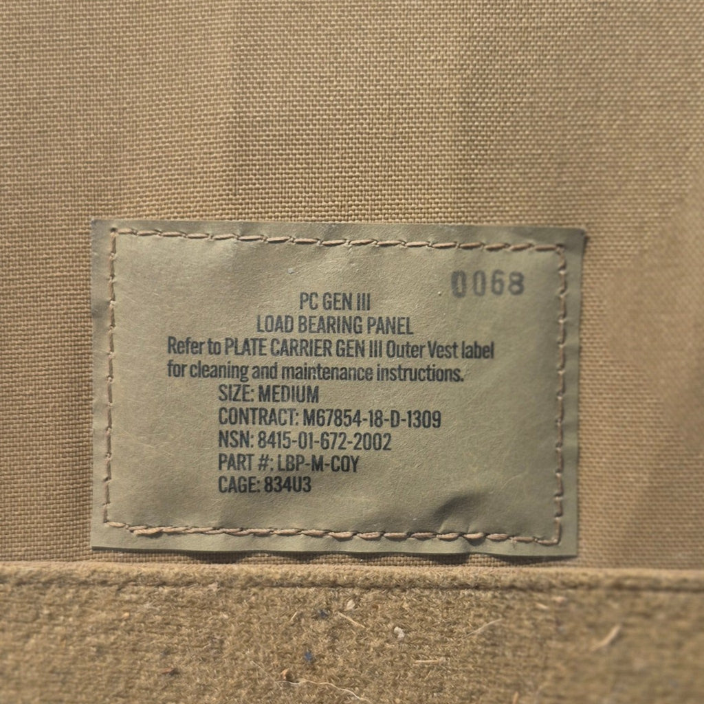 USMC PLATE CARRIER GEN III LOAD BEARING PANEL 8415-01-672-2003 - SIZE Medium