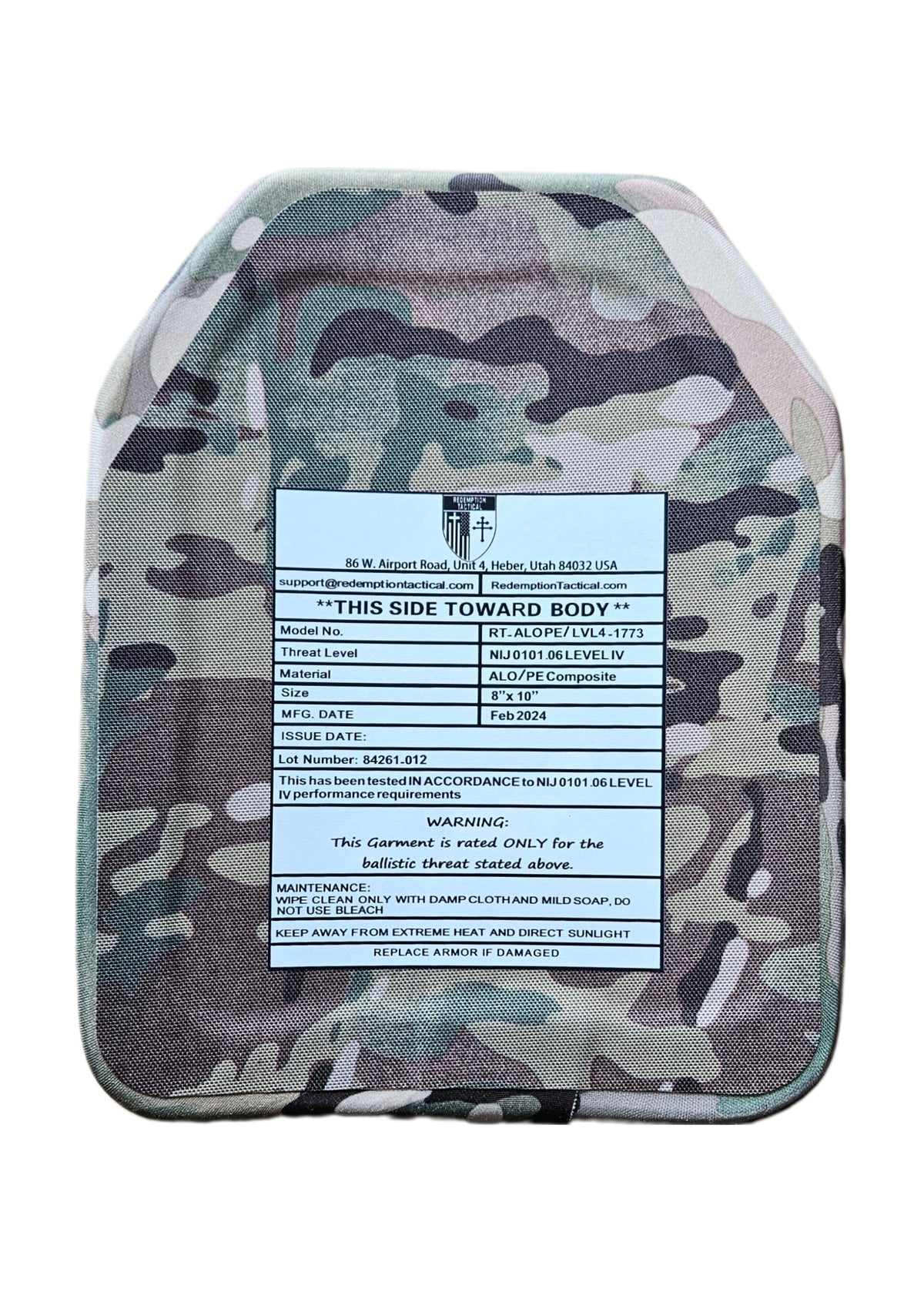 8x10 Level IV Recon 2.0 Armor Kit (Pair Level IV 8x10 Plates or Bundle 8x10 Plates +Recon 2.0 Carrier)