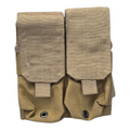 four separate MOLLE-compatible M4 double magazine pouches  coyote tan USMC