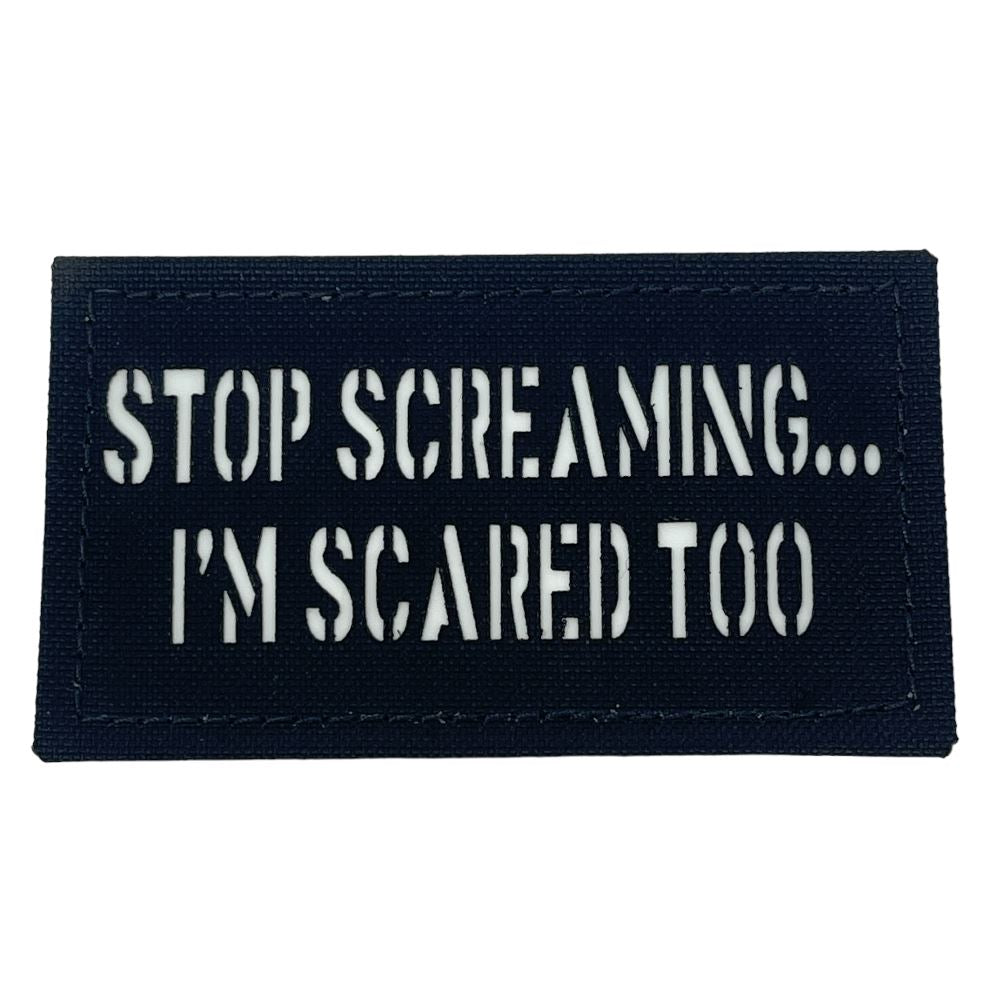 PatchPanel Stop Screaming I’m Scared Too Glow Patch + Sticker