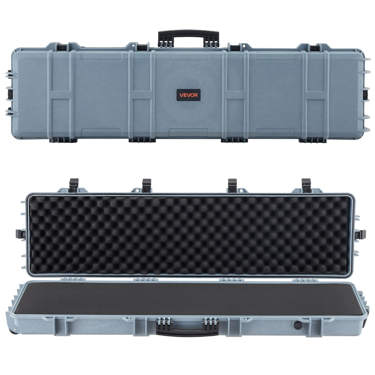 50" Hard Rifle Case, Lockable Rifle Case with Pre-cut Foams,Movable Gun Storage with Wheels, IP67 Waterproof & Dustproof Pistol Storage for Rifle, Shotgun, Airsoft Gun