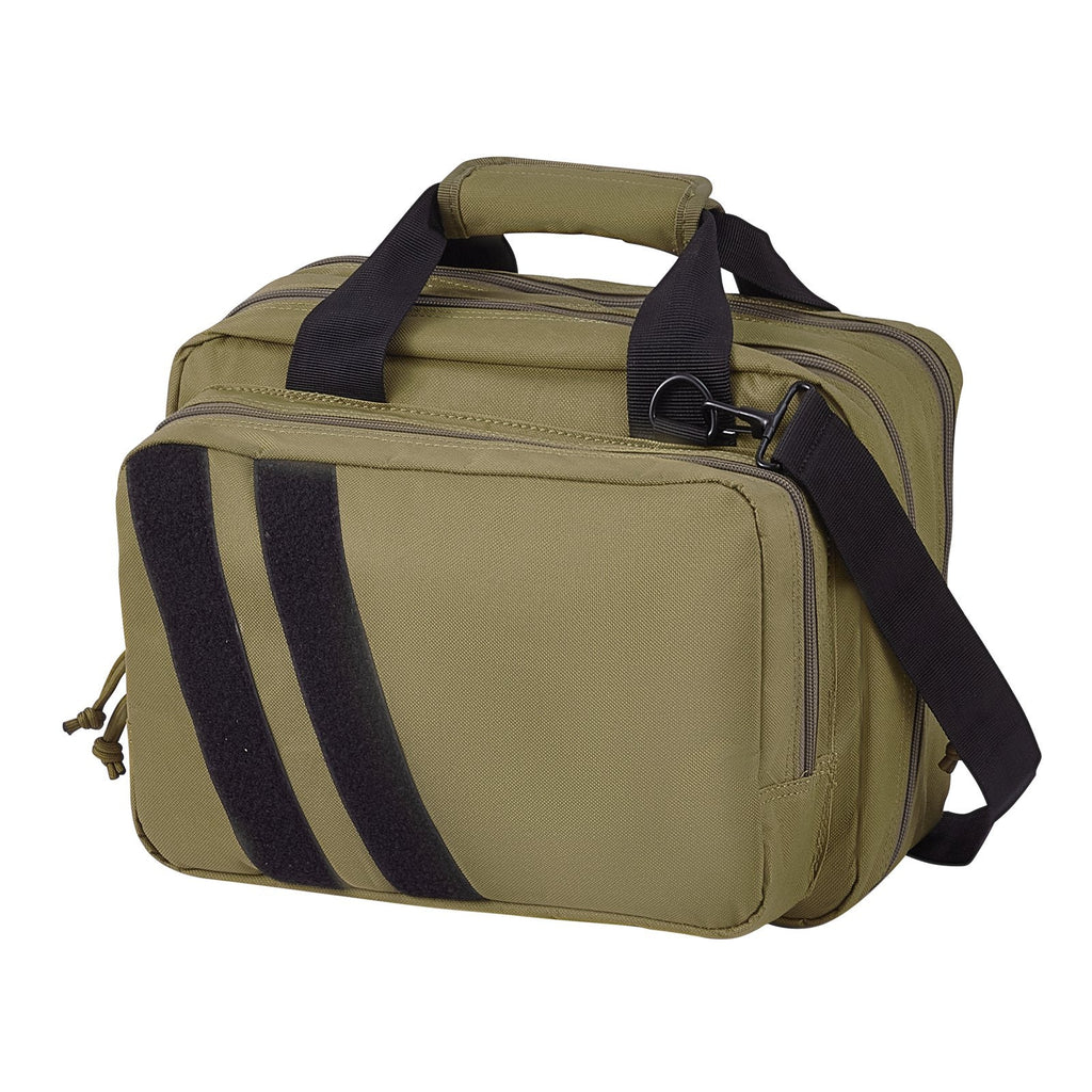 Range Bag for 2 Pistols, Tactical Gun Bag with 2 Built-in Removable Pistol Bags & 6 Detachable Magazines, Gun Range Bag for Outdoor Hunting Shooting, Lockable Carrying Handgun Bag Case
