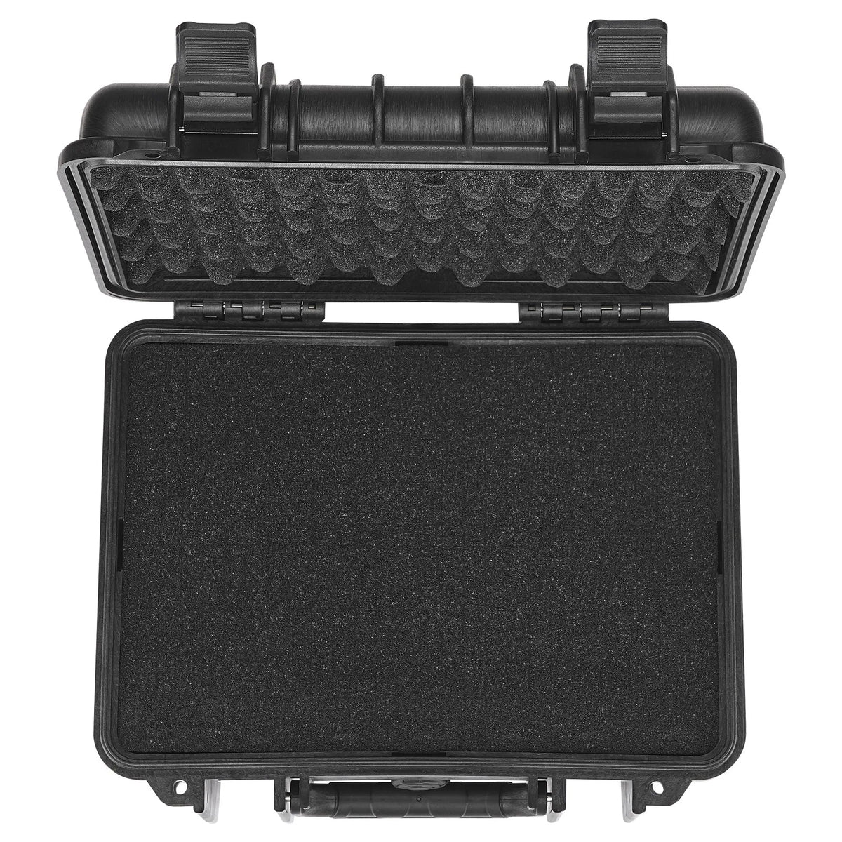 Hard Pistol Cases with Pre-cut PU Foam, Waterproof & Dustproof Hard Gun Case for 2 Pistol, 14.1×11.5×7.6 in Lockable Pistol Case, Black