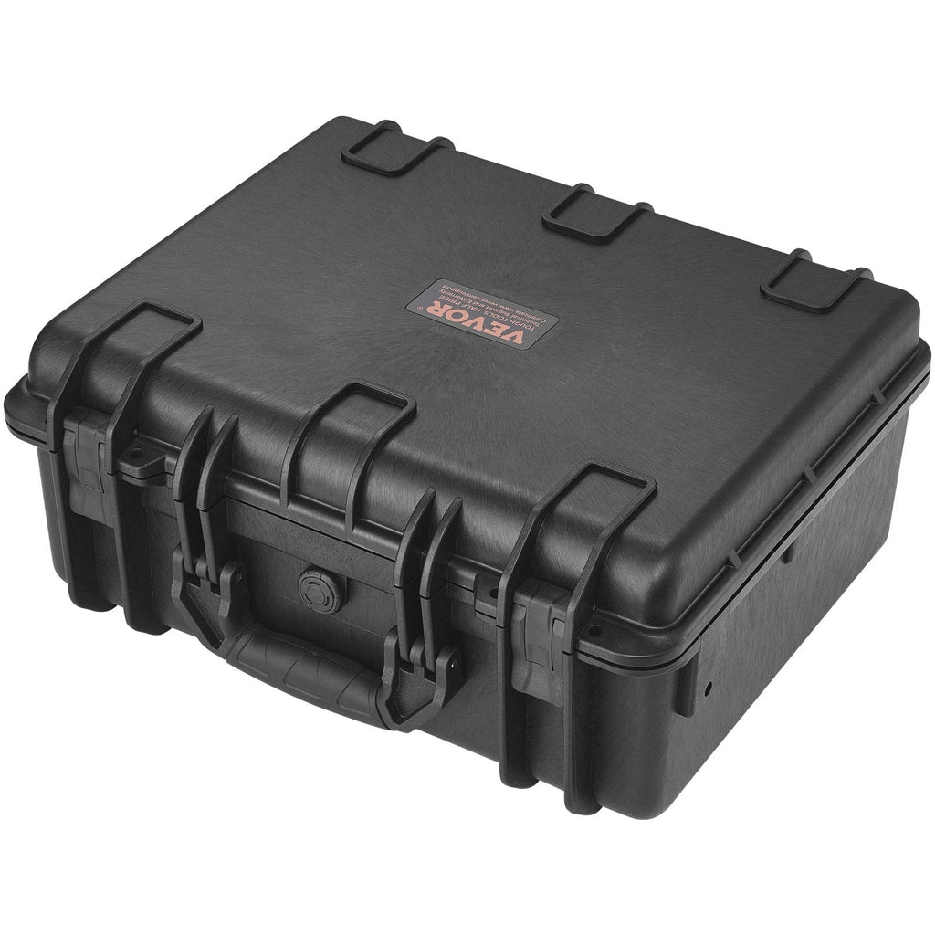 Hard Pistol Cases with Pre-cut Lining, Waterproof & Dustproof Hard Gun Case for 5 Pistol, 18.9×16.3×8.5 in Lockable Pistol Case, Black