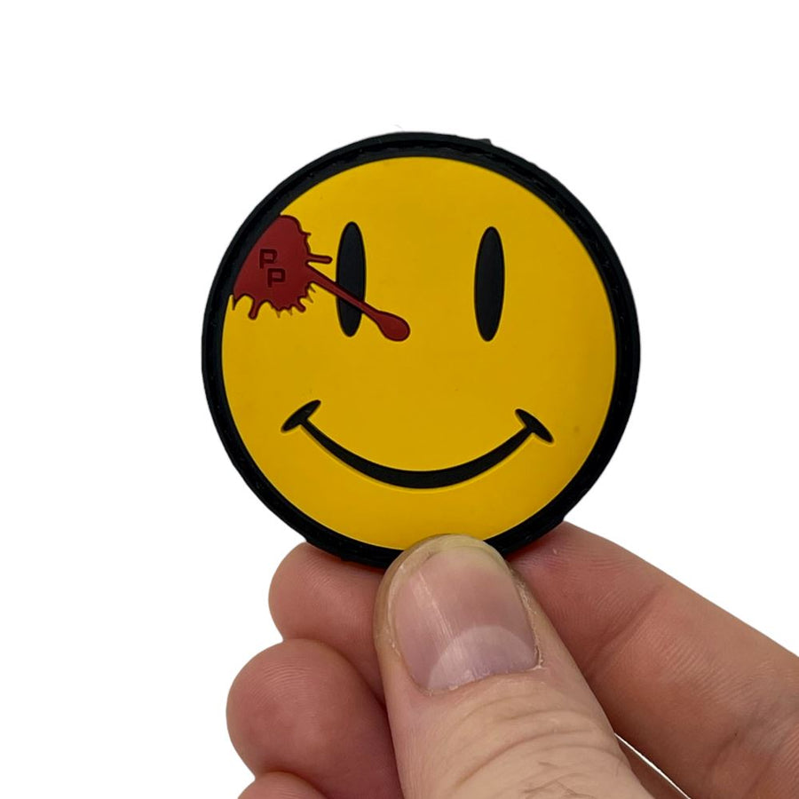 PatchPanel Watchmen-Inspired Smiley Patch + Sticker
